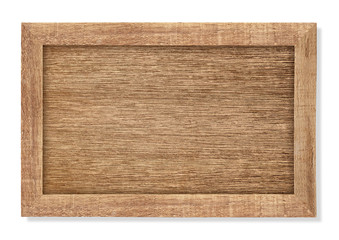 wood frame on white background