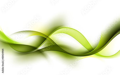 Plakat na zamówienie abstract green wave background