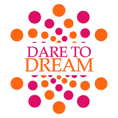 Wall Mural - Dare To Dream Pink Orange Dots Squares 