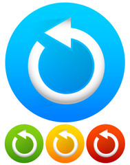 Aufkleber - Circular arrows for recycle, repetition, rotation or cycle, sync