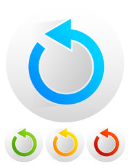 Aufkleber - Circular arrows for recycle, repetition, rotation or cycle, sync