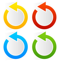 Aufkleber - Circular arrows for recycle, repetition, rotation or cycle, sync