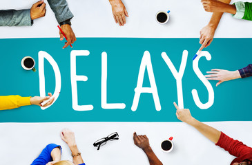 Wall Mural - Delays Late Layover Postponed Hindrance Retain Concept