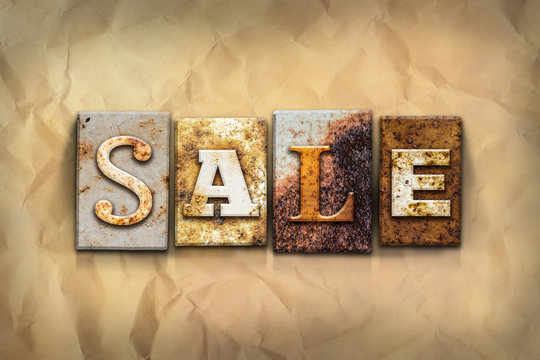 Sale Concept Rusted Metal Type