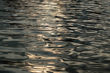 water texture sunset