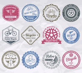 Wall Mural - Cycling Emblems Stamps
