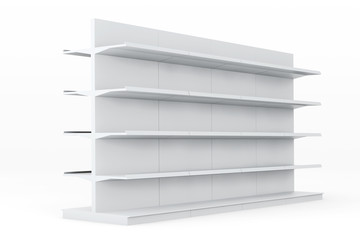 Poster - White Market Racks Shelves Showing Products