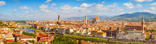 Florence Panorama Ponte Vecchio, Palazzo Vecchio, Cathedral Santa Maria Del Fiore And Basilica Di Santa Croce From Piazzale Michelangelo (Tuscany, Italy)