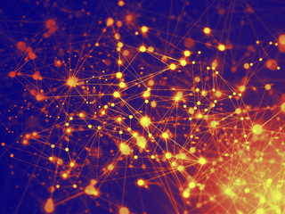 Poster - cloud storage security information, data deep learning hologram ai technology robotic, futuristic cyber network system online