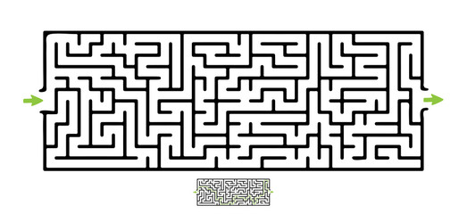 Black vector maze