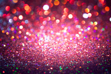 Bokeh Lights Background With Multi Colors With Motion Blur.