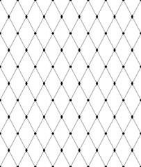 Wall Mural - Black and white geometric seamless pattern, abstract background.