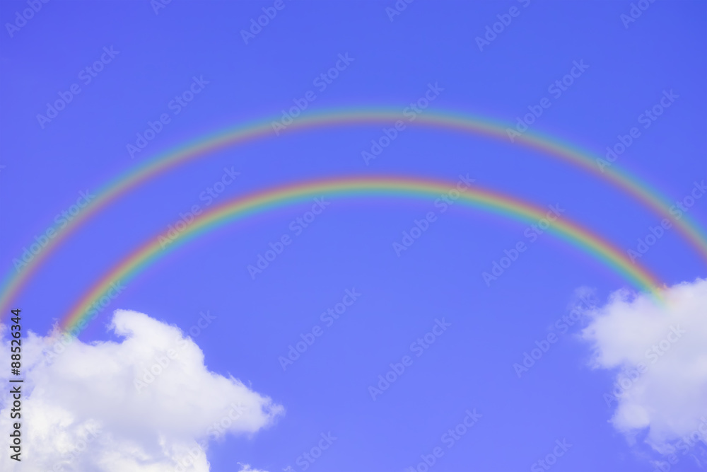 ダブルレインボー (double rainbow) Stock Illustration | Adobe Stock