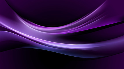 Poster - abstraction purple light wave background