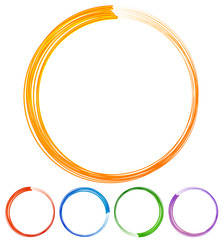Leinwandbilder - Circular preloader, buffer shapes. Colorful progress indicator i
