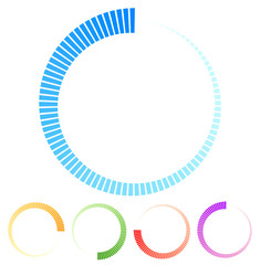 Leinwandbilder - Circular preloader, buffer shapes. Colorful progress indicator i