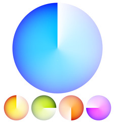 Leinwandbilder - Circular preloader, buffer shapes. Colorful progress indicator i
