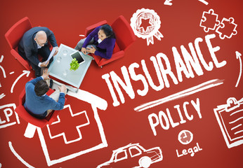 Canvas Print - Insurance Policy Help Legal Care Trust Protection Protection Con