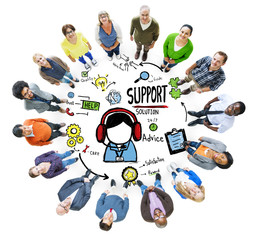 Poster - Support Solution Advice Help Care Satisfaction Quality Concept