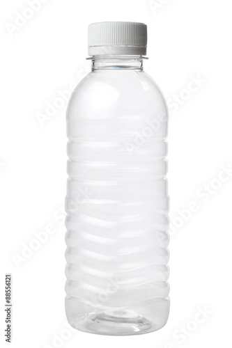 Fotografia, Obraz Empty plastic bottle isolated on white background