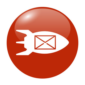 Illustration rocket with an icon.