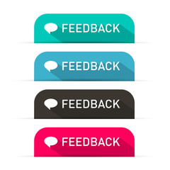 Wall Mural - Vector Feedback Icons Set