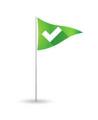 Poster - Golf flag with a check mark