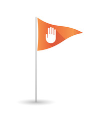 Wall Mural - Golf flag with a hand