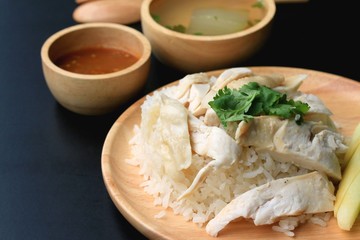 Canvas Print - Rice steamed with chicken