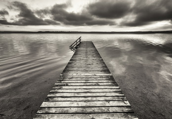 Sticker - old wooden jetty