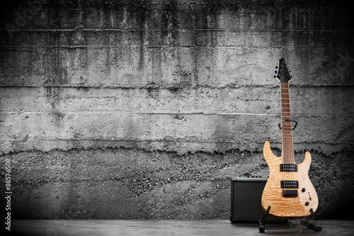 Leinwand Poster  Moderne E-Gitarre