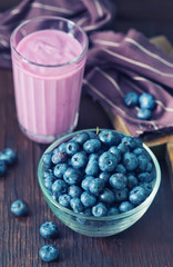 Wall Mural - yogurt with blueberry