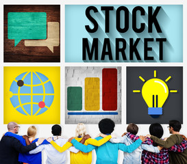 Wall Mural - Stock Market Risk Shareholder Finance Concept