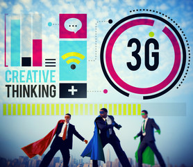 Wall Mural - 3G Networking Technology Innovation Connection Concept