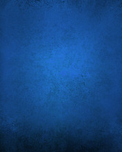 Blue Background Paper, Vintage Texture And Distressed Black Grunge Border