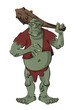 Troll/A gigantic troll with a big bat