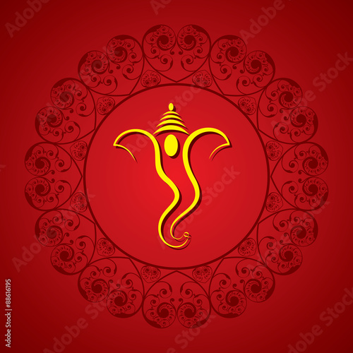 creative ganesh chaturthi festival greeting card background vector Poster