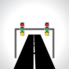 creative traffic concept vector illustration 