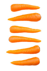 Wall Mural - Fresh and sweet carrot isolated on white background..