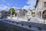 Fototapeta  - Feltre Piazza maggiore provincia Belluno Veneto in Italia per turismo