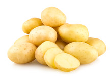 Fresh Potatoes Isolated On White Background