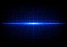 Abstract Blue Grids Perspective Design Background