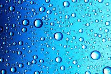 abstract blue background of waterdrops