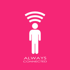 Poster - Always connected icon