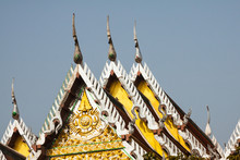 Top Part Of Traditional Thai Style Architecture