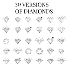 Diamond  Icons Set