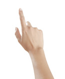 Fototapeta  - Frauenfinger zeigt nach oben