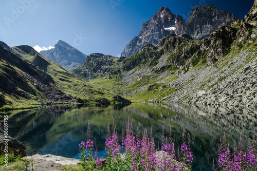 Nowoczesny obraz na płótnie Monviso e Lago Fiorenza