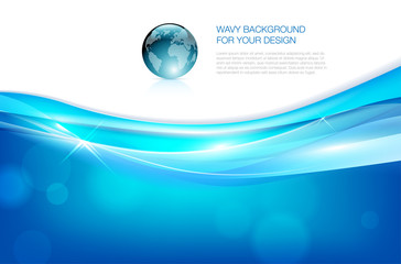 Wall Mural - abstract wavy background for your design
