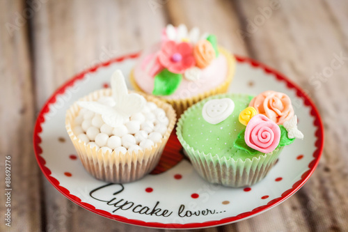 Plissee mit Motiv - Cupcakes (von Olga Gorchichko)